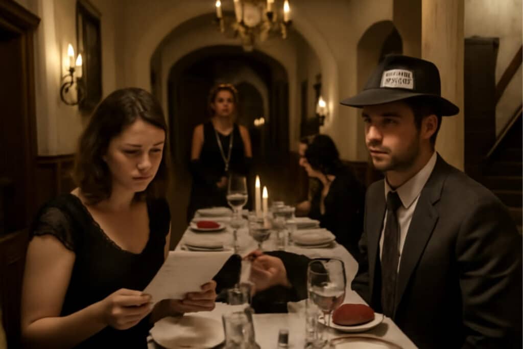 Hoe je een moordspel-diner in gangen opbouwt